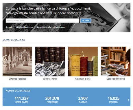 Online the new web page with topics, paths and projects linked to the databases and the cataloguing activity of the Zeri Foundation