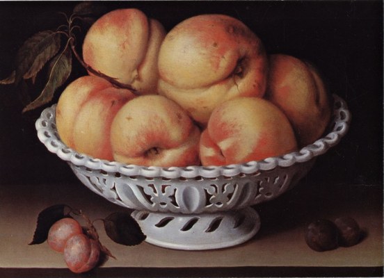 Fede Galizia (Milano 1578-1630), Fruttiera con pesche e prugne