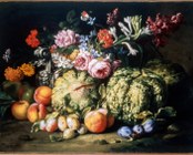 Abraham Brueghel (Anversa 1631-Napoli 1690), Fiori e frutta