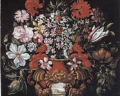 Maestro del vaso a grottesche (prima metà sec. XVII), Vaso di fiori
