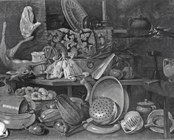 Giovan Domenico Valentino (Roma c. 1630-Imola c. 1708), Stoviglie, ortaggi e selvaggina