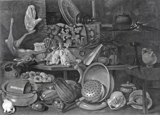 Giovan Domenico Valentino (Roma c. 1630-Imola c. 1708), Stoviglie, ortaggi e selvaggina