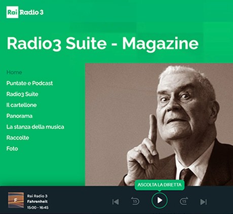 A Radio3 Suite - Magazine due puntate dedicate a Federico Zeri nel Centenario della nascita con interviste a Andrea Bacchi e altri ospiti illustri