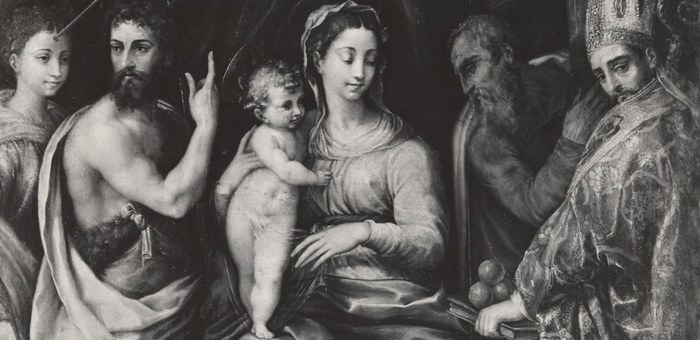 Dettaglio Madonna con Bambino in trono