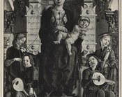 Cosmè Tura, Polittico Roverella, 1470-1474, già nella Chiesa di San Giorgio fuori le Mura a Ferrara. Scomparto principale, Londra, National Gallery 