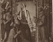 Francesco Zaganelli, Annunciazione con San Giovanni Battista, Sant’Antonio da Padova e committente, 1509, già nella Chiesa di San Francesco a Imola, distrutto a Berlino nel 1945