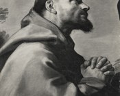 Guido Reni, Madonna con Bambino in trono e santi, particolare, 1625-1635, già nella Chiesa dei Cappuccini di Faenza, parzialmente distrutto durante la seconda guerra mondiale