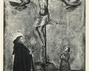 Orazio di Jacopo, Crocifissione di Cristo tra San Domenico e un devoto, 1442, ubicazione sconosciuta