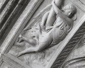 Niccolò Tribolo e aiuti, Angelo, Bologna, Basilica di san Petronio, portale destro