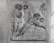 Niccolò Tribolo, Giacobbe e l’angelo, Bologna, Basilica di san Petronio, portale sinistro