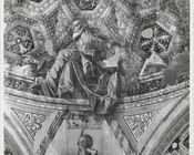 Melozzo da Forlì e Marco Palmezzano, Profeta, particolare della cupola,  Forlì, chiesa di San Biagio, cappella Feo distrutta nel 1944