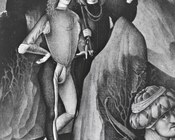 Maestro del Sant'Eustachio Figdor, Martirio di san Sebastiano, particolare, Collezione privata