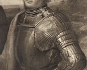 Dosso o Battista Dossi, Madonna con Bambino in trono tra San Sebastiano e San Giorgio, particolare, Modena, Galleria Estense